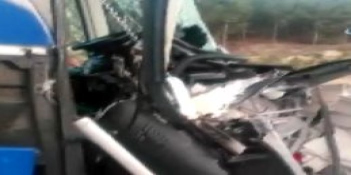 Uşak'ta otobüs kazası