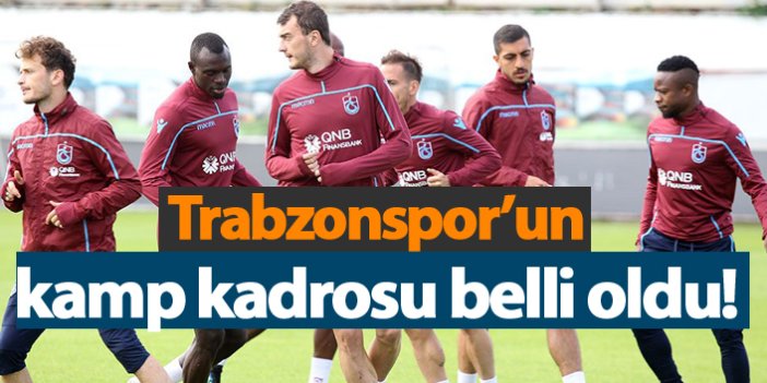 Trabzonspor Akhisar maçı kamp kadrosu belli oldu!