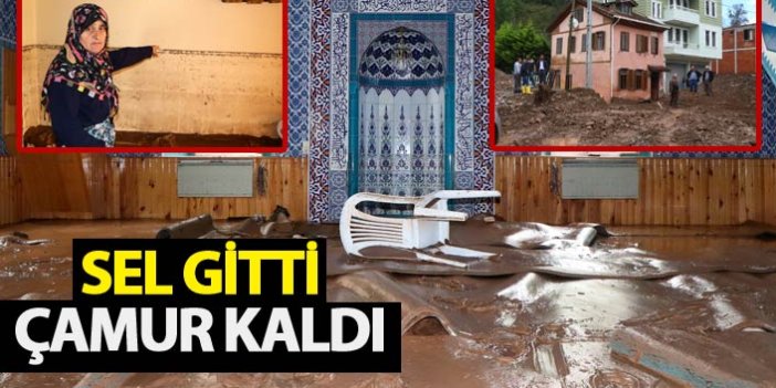 Trabzon’da sel gitti, çamur kaldı
