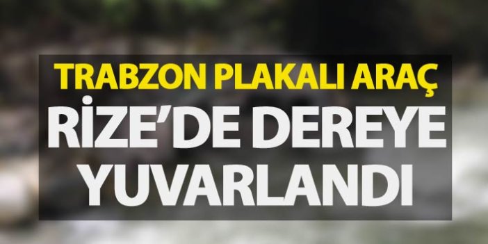 Trabzon plakalı araç dereye yuvarlandı - 6 yaralı