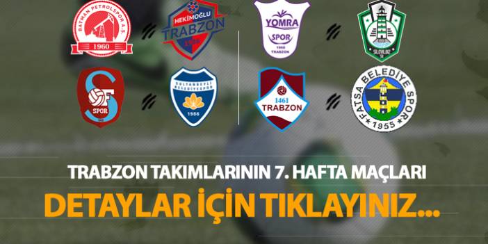 TFF 3. Lig'de Trabzon takımlarında son durum. 13 Ekim 2018