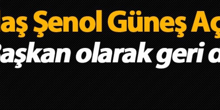 Şenol Güneş Trabzonspor'a başkan olarak dönebilir