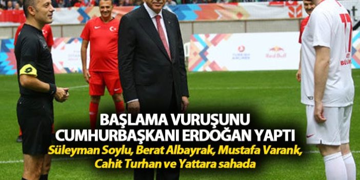 Başlama vuruşunu Cumhurbaşkanı Erdoğan yaptı - 8 gol