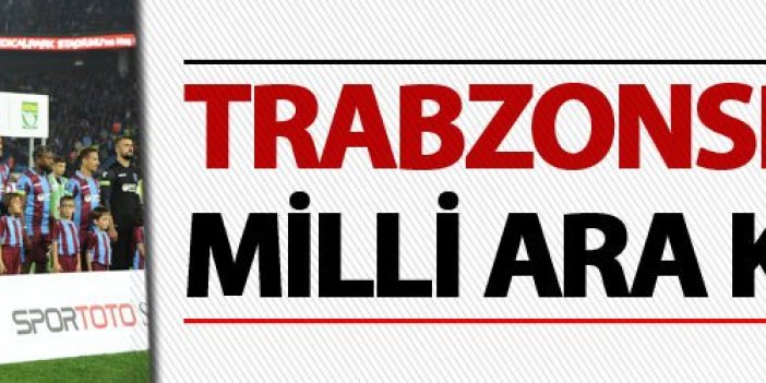 Trabzonspor'un Milli ara kabusu