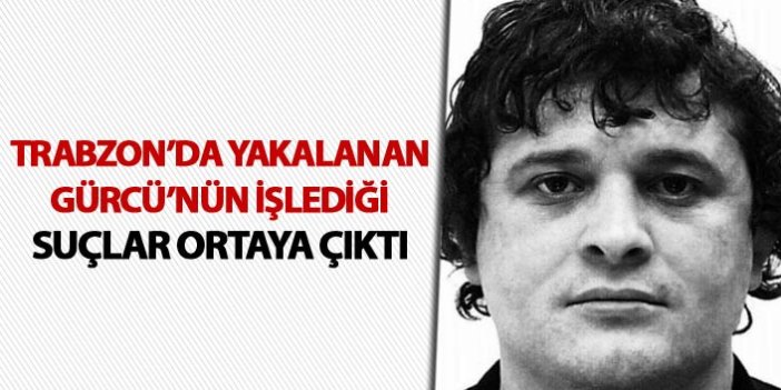 Trabzon'da yakalanan Gürcü'nün işlediği suçlar ortaya çıktı
