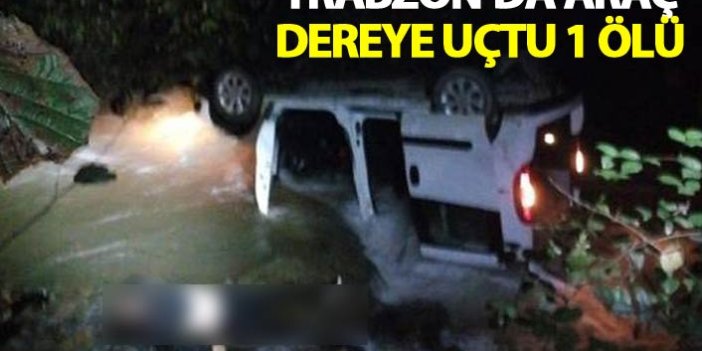 Trabzon'da araç dereye uçtu - 1 Ölü