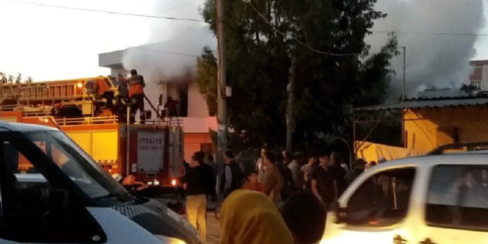 Mersin'de 2 katlı evde yangın çıktı