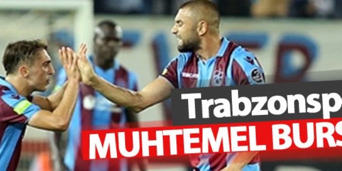 Trabzonspor’un muhtemel Bursaspor 11’i