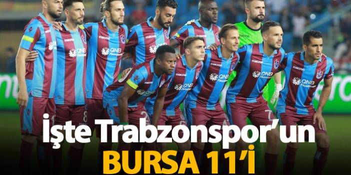 Trabzonspor sahasında Bursaspor’u konuk ediyor. 04-11-2018