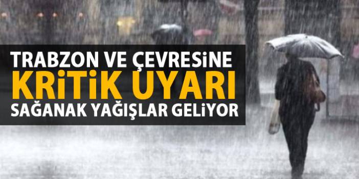 Trabzon ve çevresine sağanak yağış uyarısı. 6 Kasım 2018