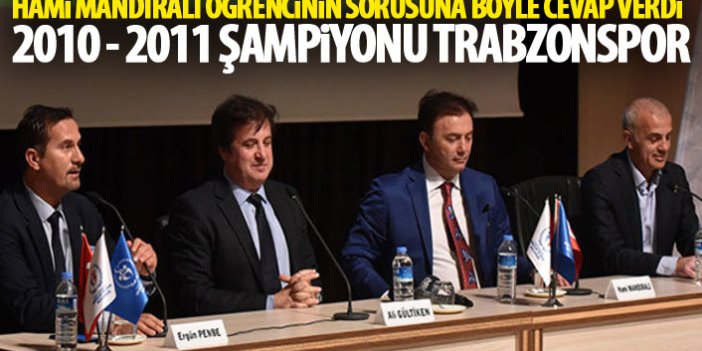 Hami Mandıralı: 'Trabzonspor'un verilmeyen şampiyonluğu var!'