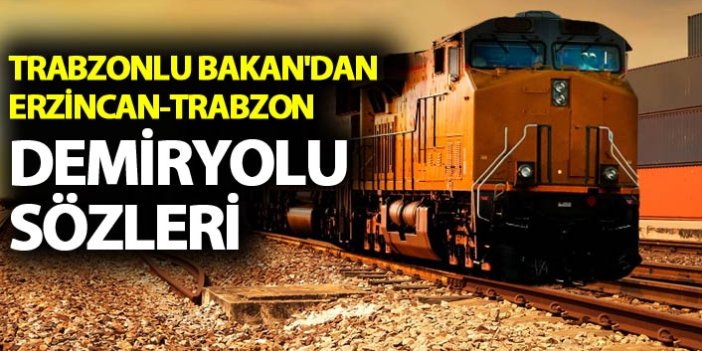 Trabzonlu Bakan'dan Erzincan-Trabzon Demiryolu açıklaması