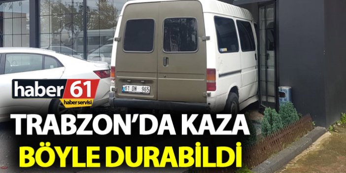 Trabzon'da kaza - İşyerine girdi