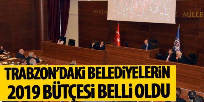 Trabzon'daki belediyelerin 2019 bütçesi belli oldu