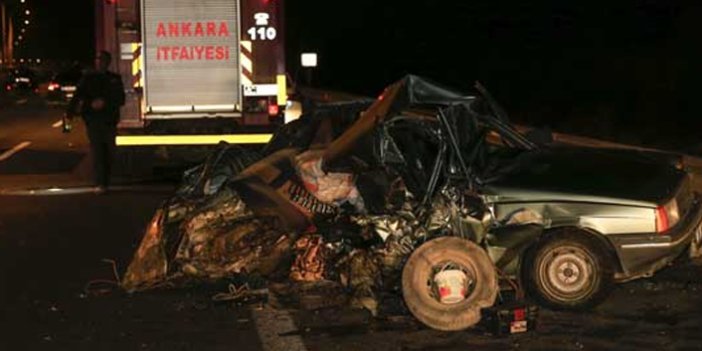 Ankara'da kaza: 2 ölü 1 yaralı