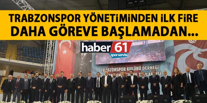 Trabzonspor yönetiminde ilk fire! Daha göreve başlamadan...