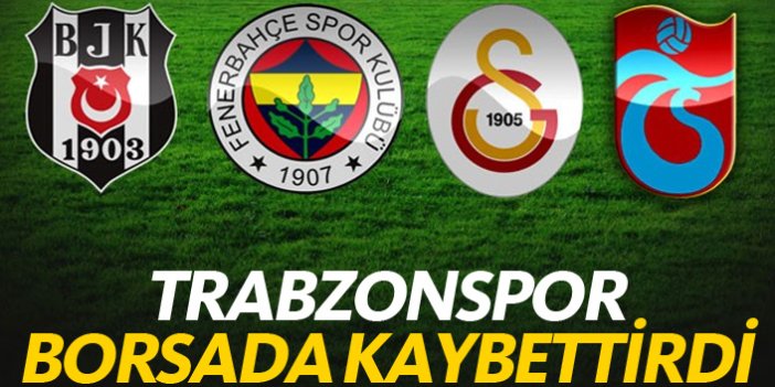Trabzonspor borsada kaybettirdi