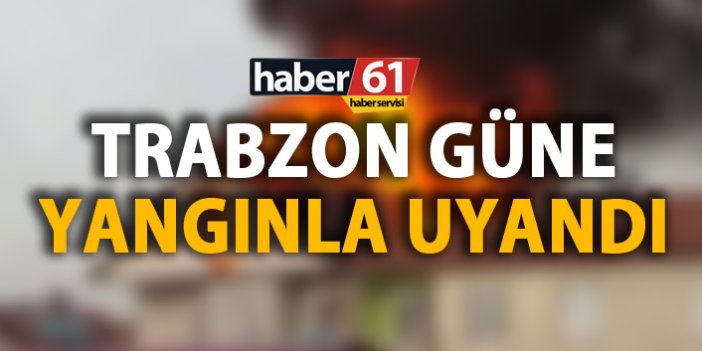 Trabzon yangınla uyandı