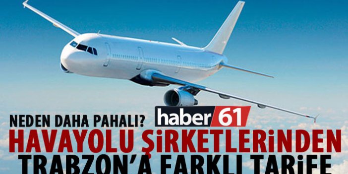 Hava yolu şirketlerinden Trabzon’a farklı tarife