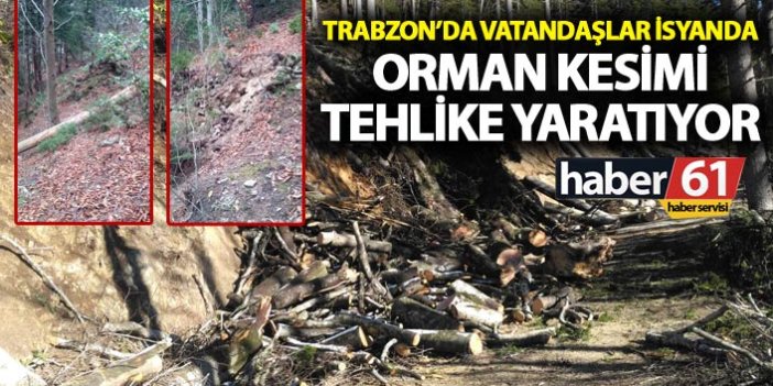 Trabzon’da vatandaşlar isyanda – Orman kesimi tehlike yaratıyor
