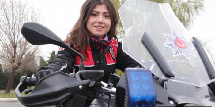 Samsun'un tek motosikletli kadın polisi göreve başladı