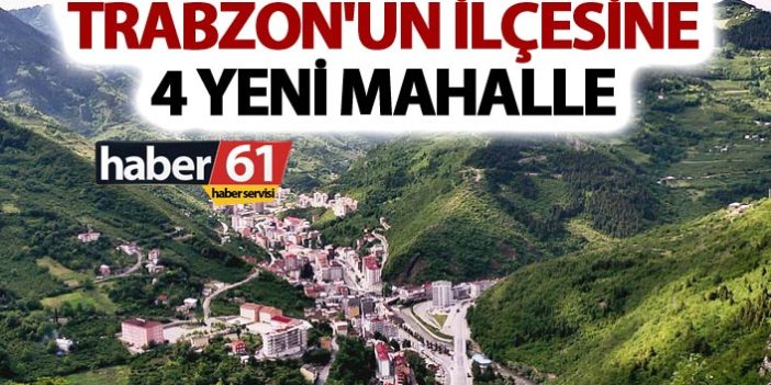 Trabzon'un ilçesine 4 yeni mahalle