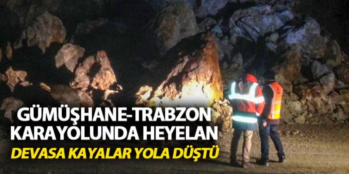 Gümüşhane-Trabzon karayolunda heyelan