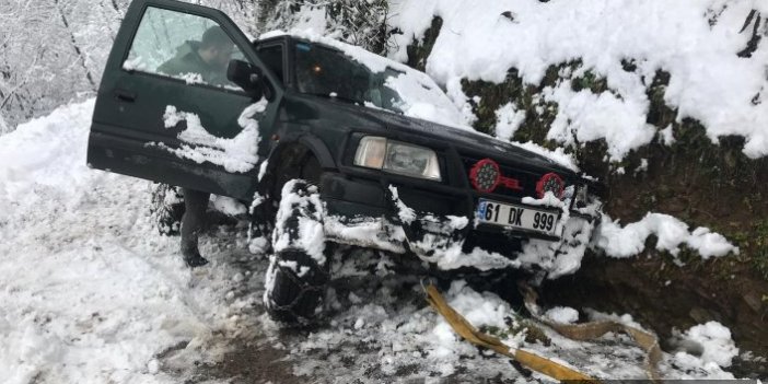 Trabzon'da karla mücadele sürüyor