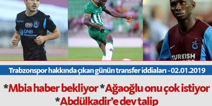 Trabzonspor transfer haberleri - 02.01.2019