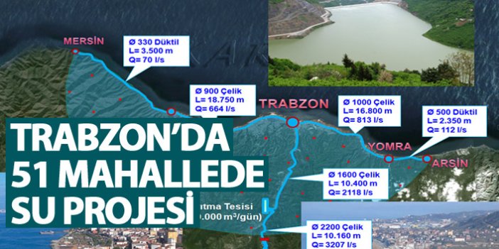 Trabzon'da 51 mahalle için su projesi