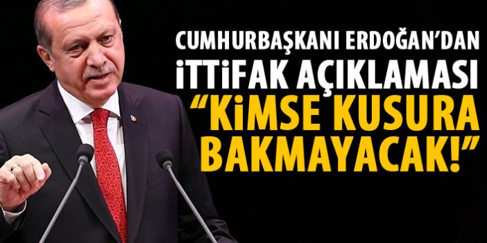 Cumhurbaşkanı Erdoğan'dan Cumhur İttifaı açıklaması!