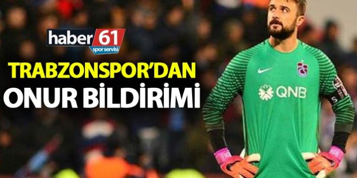 Trabzonspor Onur'u KAP'a bildirdi