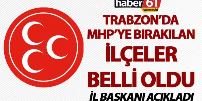 Trabzon'da MHP'ye o ilçeler verildi - İl Başkanı Açıkladı
