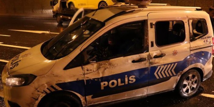 Polis-taksici kovalamacasında kaza: 2 polis yaralı