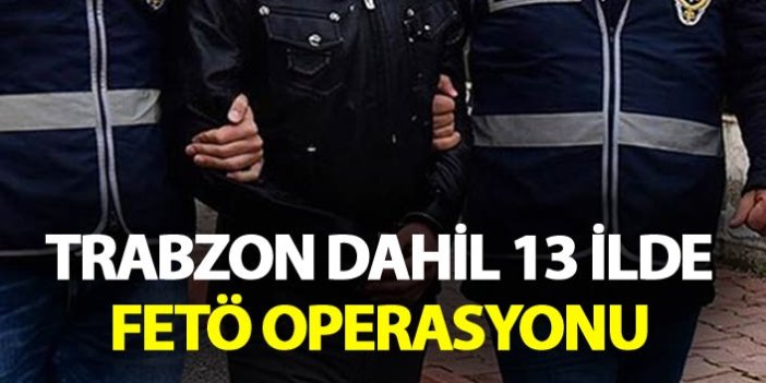 Trabzon dahil 13 ilde FETÖ operasyonu