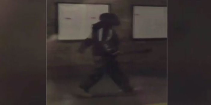 Tren istasyonunda palalı adam paniği