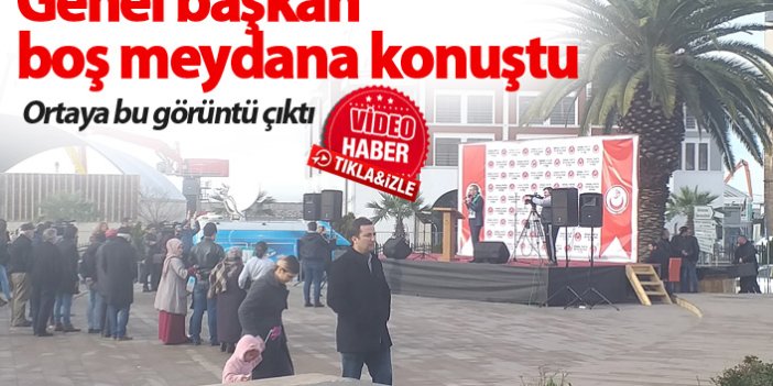 Osmanlı Partisi genel başkanı boş meydana seslendi