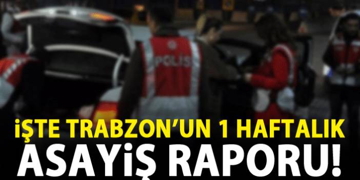 Trabzon’da yapılan operasyonlarda bir çok suç aleti ele geçirildi.