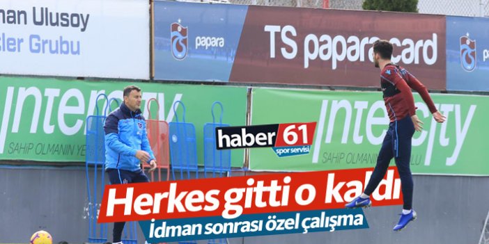 Trabzonspor'da idman bitti o çalışmaya devam etti