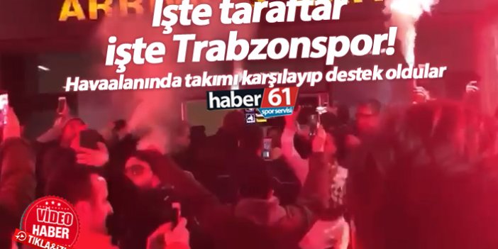 Trabzonsporlu taraftarlardan takıma destek