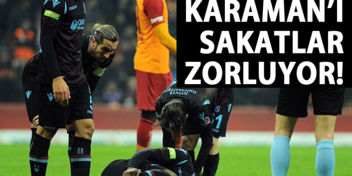 Trabzonspor'da gündem sakatlar!