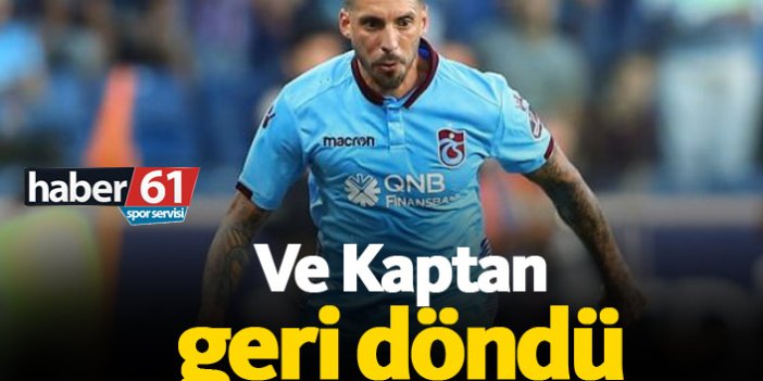 Trabzonspor’da Sosa yeniden 11’de
