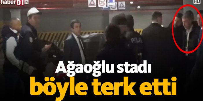 Trabzonspor Başkanı Ağaoğlu stadyumdan böyle ayrıldı!