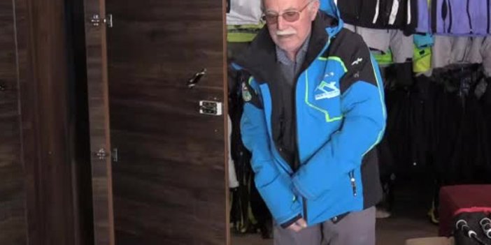79 yaşında kayak pistlerinin ihtiyar delikanlısı