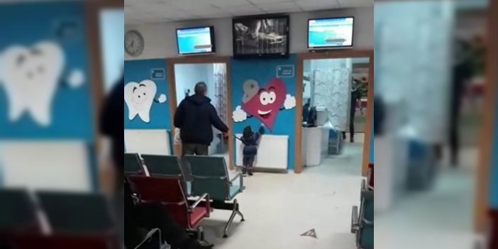 Hastaneye çocuklarını güvenlik kemeriyle getirdiler!