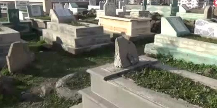 Hırsızlar şimdi de mezarlara dadandı