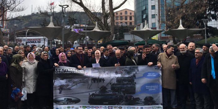 Trabzon'da 28 şubat açıklaması - "Vesayetin en karanlık yüzüdür"