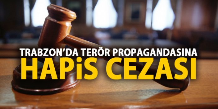 Trabzon'da terör örgütü propagandasına hapis cezası