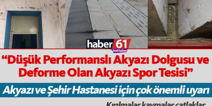 Prof. Dr. Osman Bektaş Yazdı "Düşük Performanslı Akyazı Dolgusu Ve Deforme Olan Akyazı Spor Tesisi" 2 Mart 2019