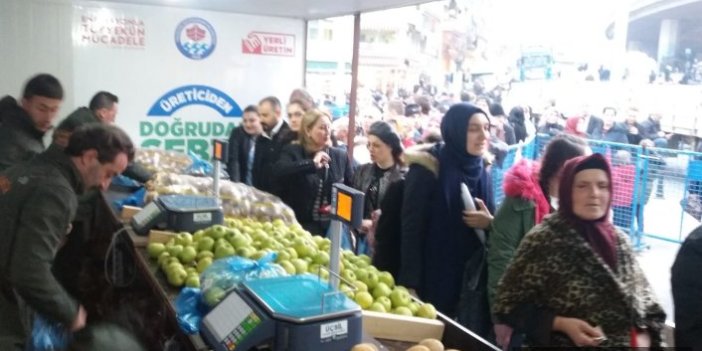 Trabzon'da tanzim satış alanı kurulmuştu ve satışlar başladı